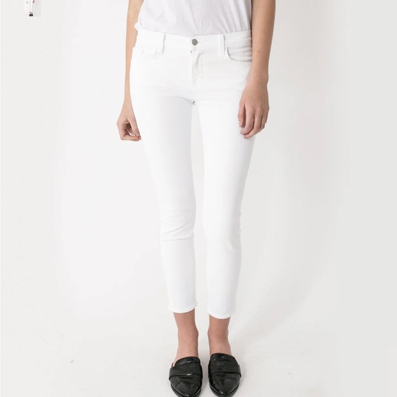J BRAND - 835 Womens White Mid-Rise Capri Jeans - 25 - Picture 2 of 9